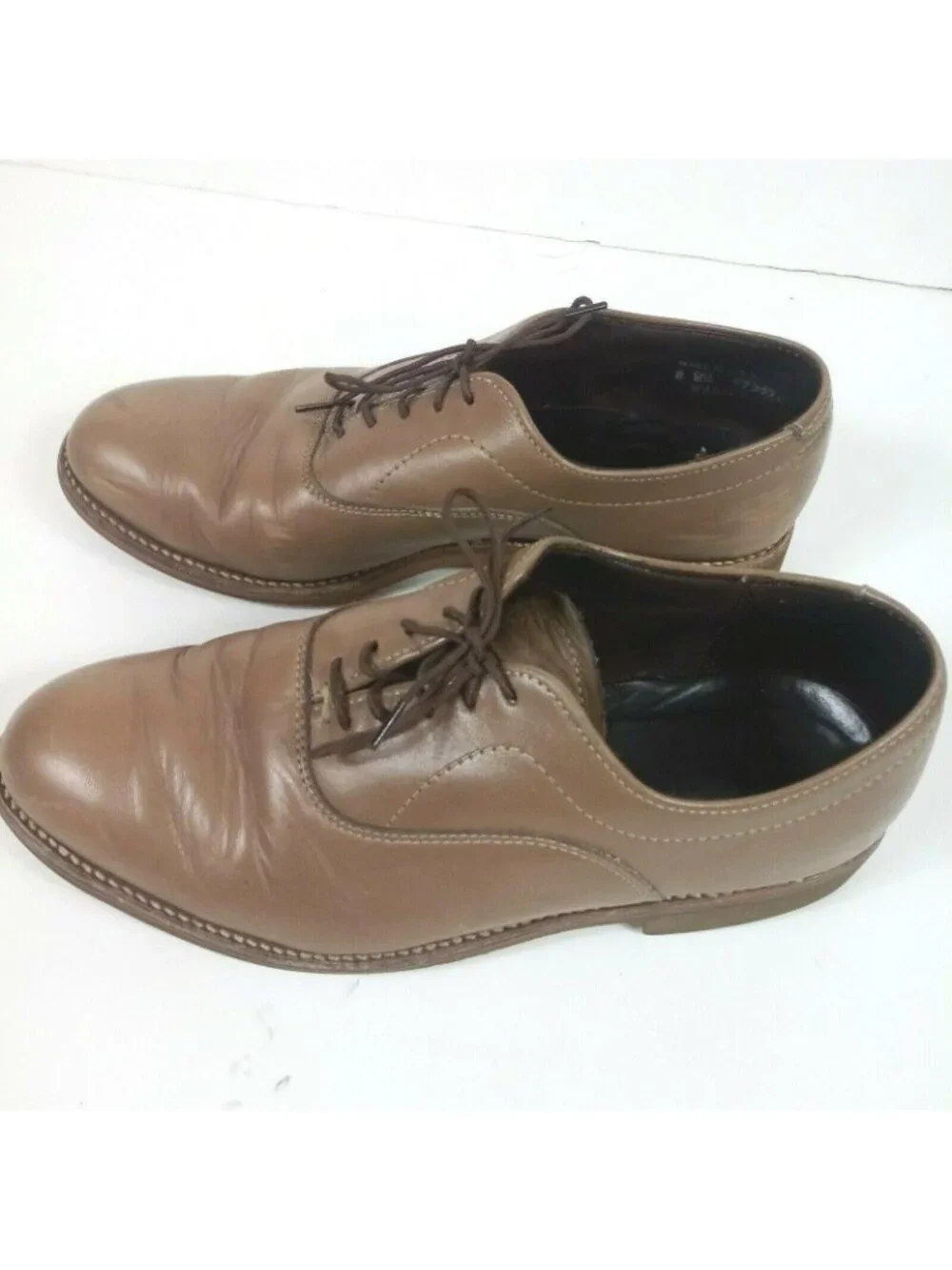 Dexter Vintage Leather Oxford Shoes Mens 8WW Brown Made In USA Career Work